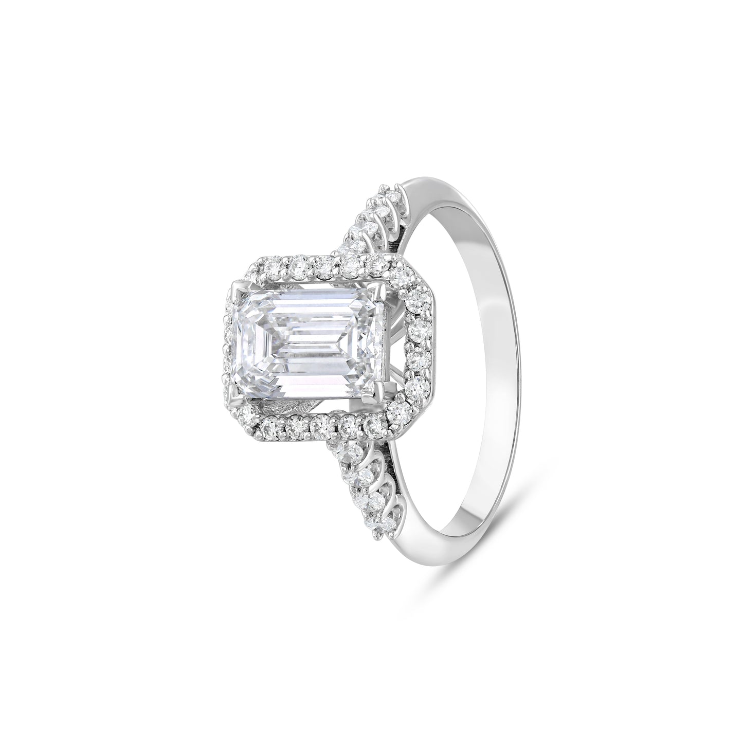 Lumière Halo Diamond Ring