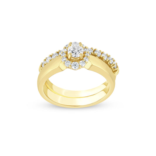 Bypass Diamond Halo Ring