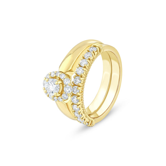 Bypass Diamond Halo Ring