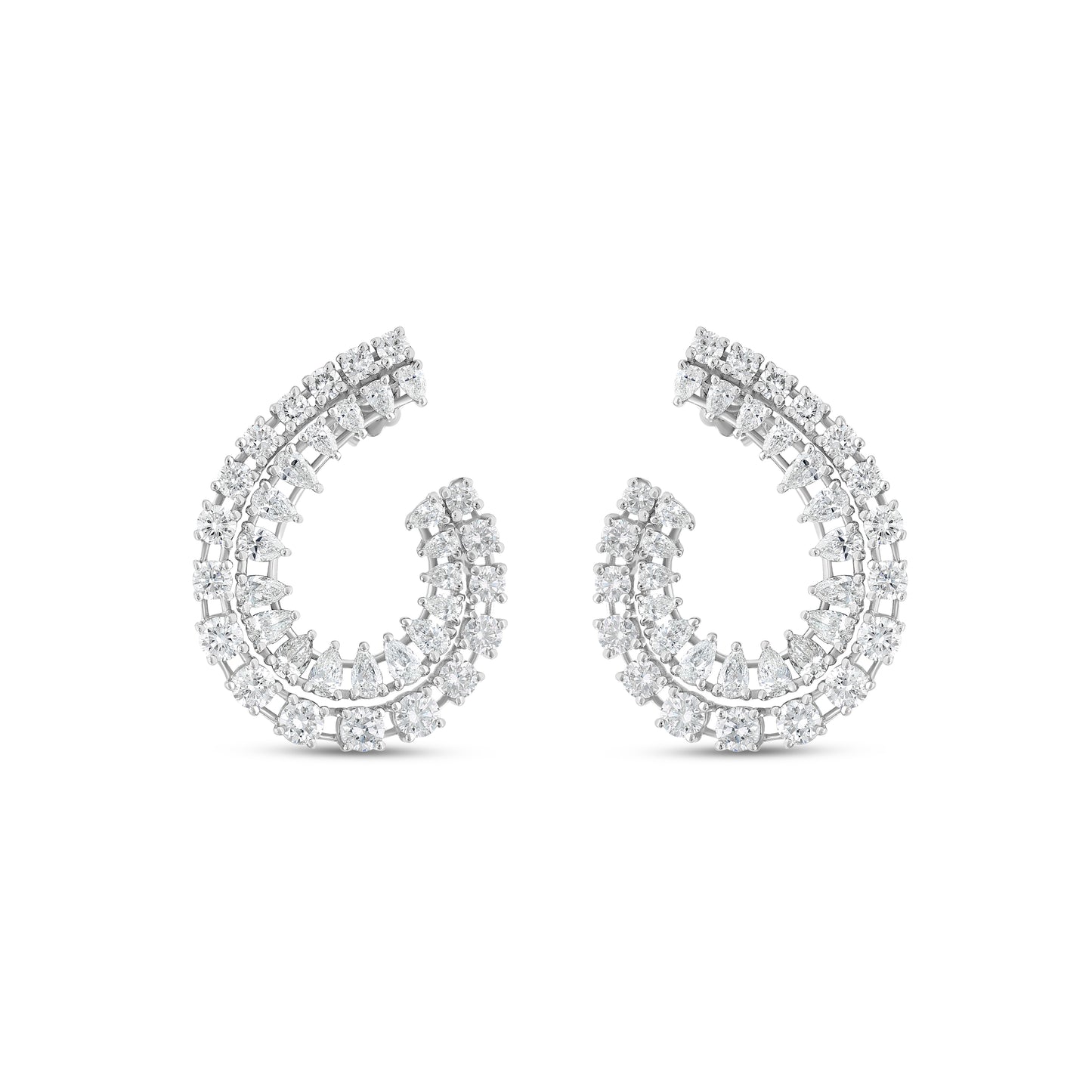 Pavé Diamond Hoop Earrings