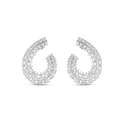 Pavé Diamond Hoop Earrings
