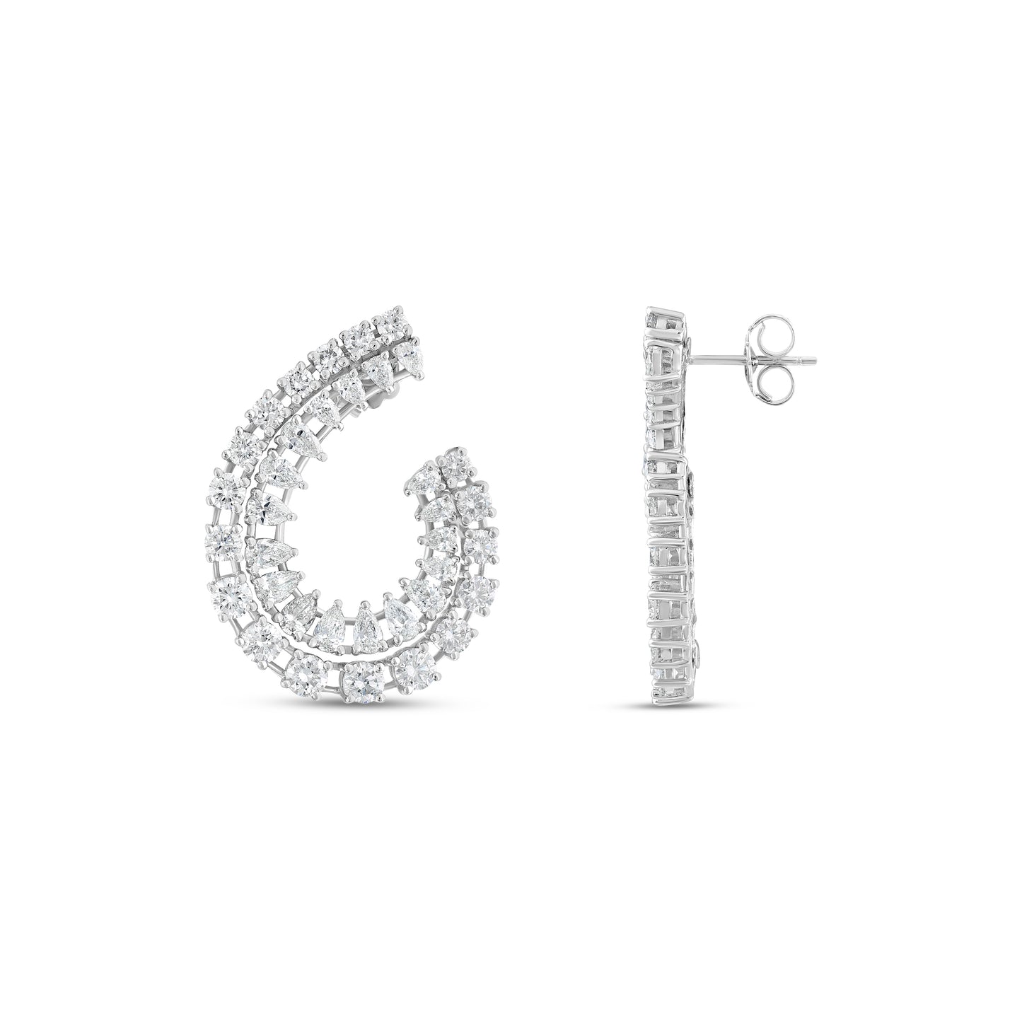 Pavé Diamond Hoop Earrings