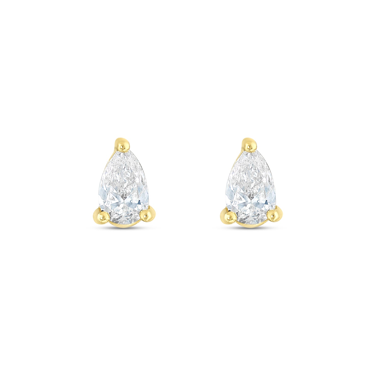 Teardrop Diamond Stud Earrings