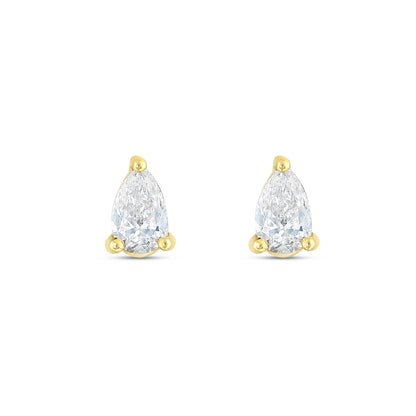 Teardrop Diamond Stud Earrings