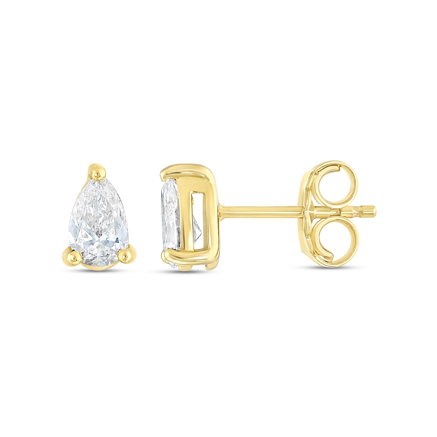 Teardrop Diamond Stud Earrings