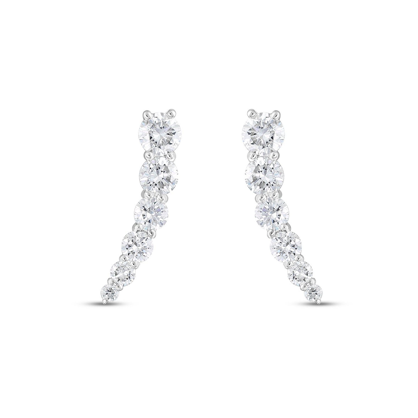 Ascending Diamond Line Earrings