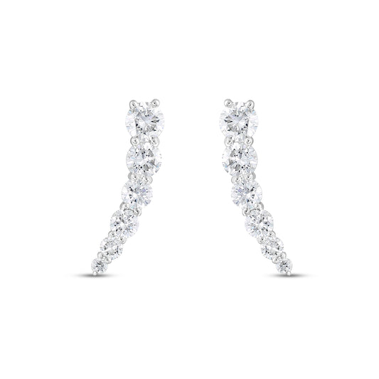 Ascending Diamond Line Earrings