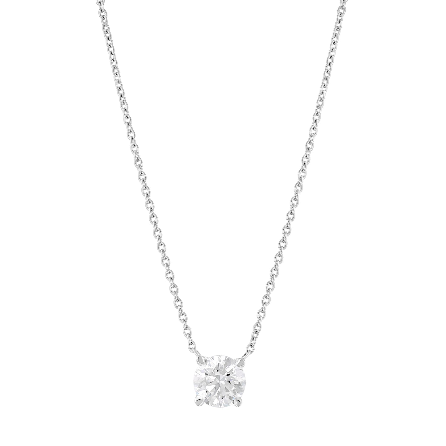 Solitaire Diamond Pendant Necklace