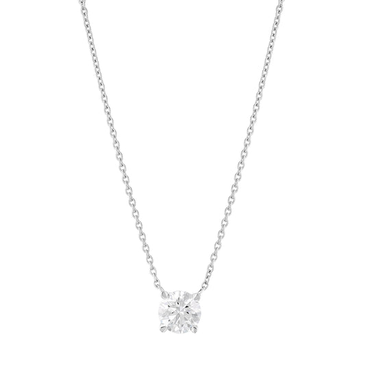 Solitaire Diamond Pendant Necklace