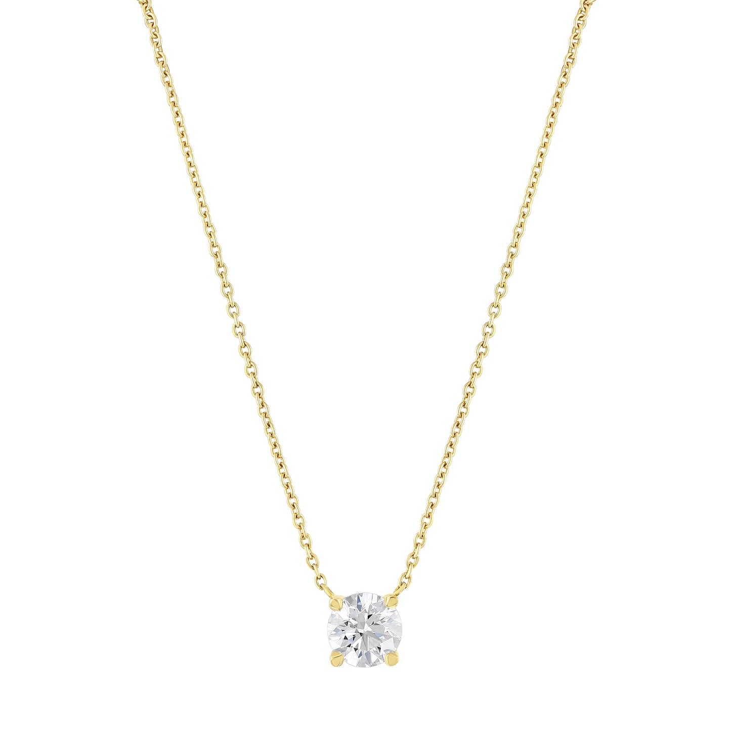 Solitaire Diamond Pendant Necklace