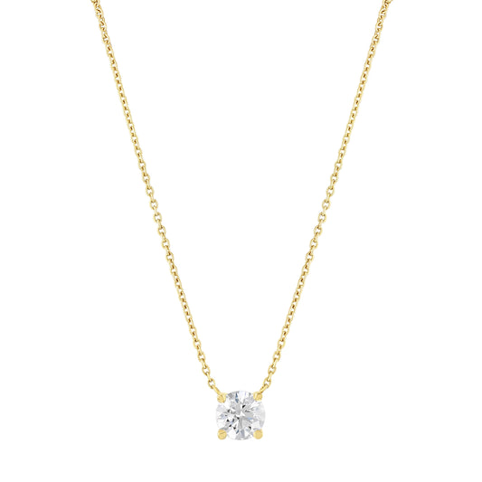 Solitaire Diamond Pendant Necklace