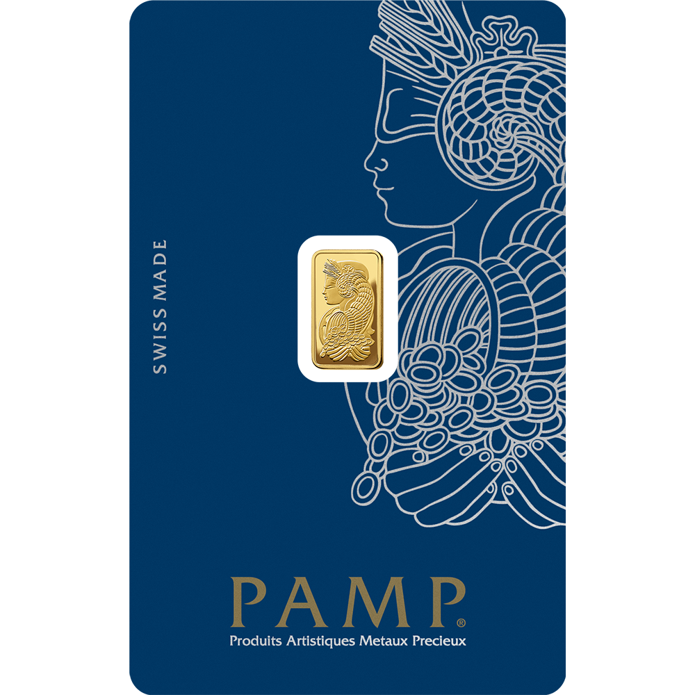 PAMP 1 Gram Gold Bar Lady Fortuna™ Gold Minted Bar - 1g