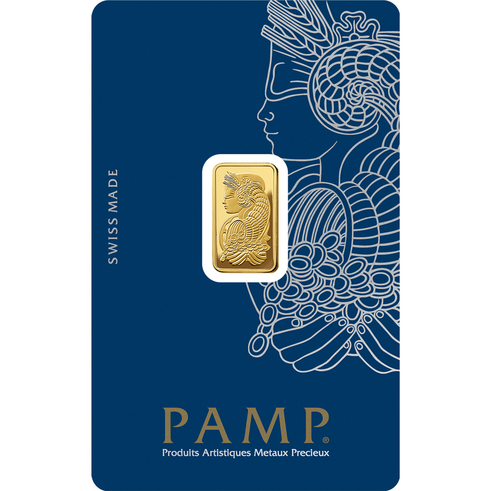 PAMP 2.5 Grams Gold Bar Lady Fortuna™ Gold Minted Bar - 2.5g