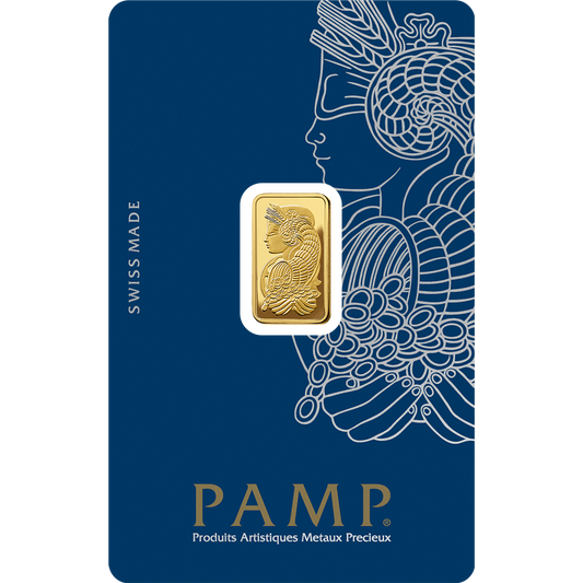 PAMP 2.5 Grams Gold Bar Lady Fortuna™ Gold Minted Bar - 2.5g